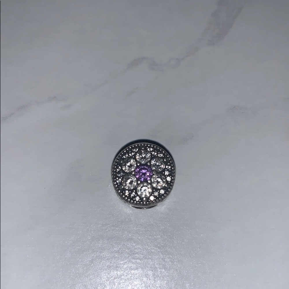 Pandora amethyst flower charm
